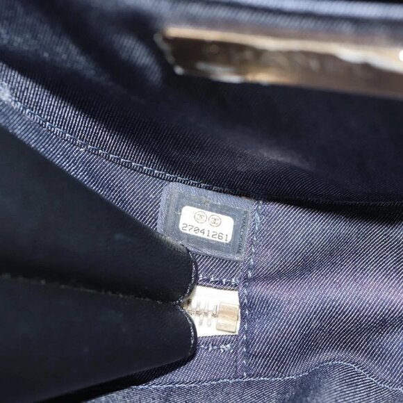 CHANEL Chain Shoulder Bag Leather 2way Black Gold CC Auth 133040M - Picture 12 of 16